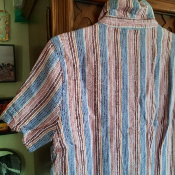 Striped Red and Blue Crop Top - Picture 10 of 16